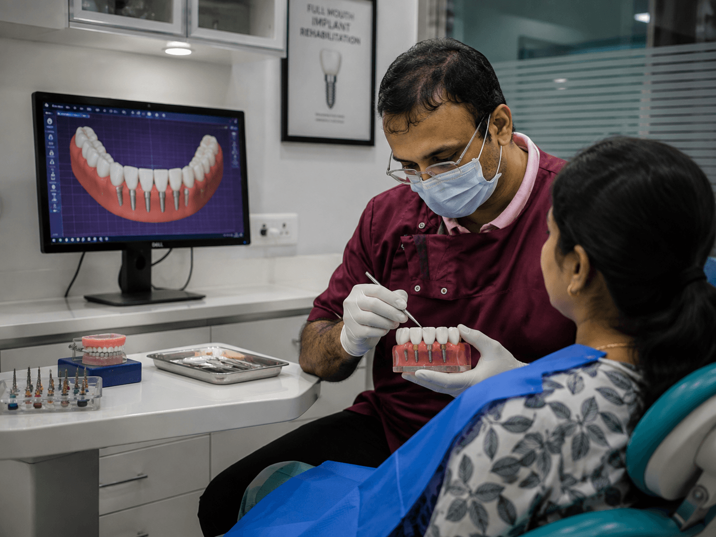 Computer-Guided Dental Implants procedure at Chauhan's Dental Studio Indore